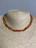 Twisted Zircon Chocker in Amber & Yellow