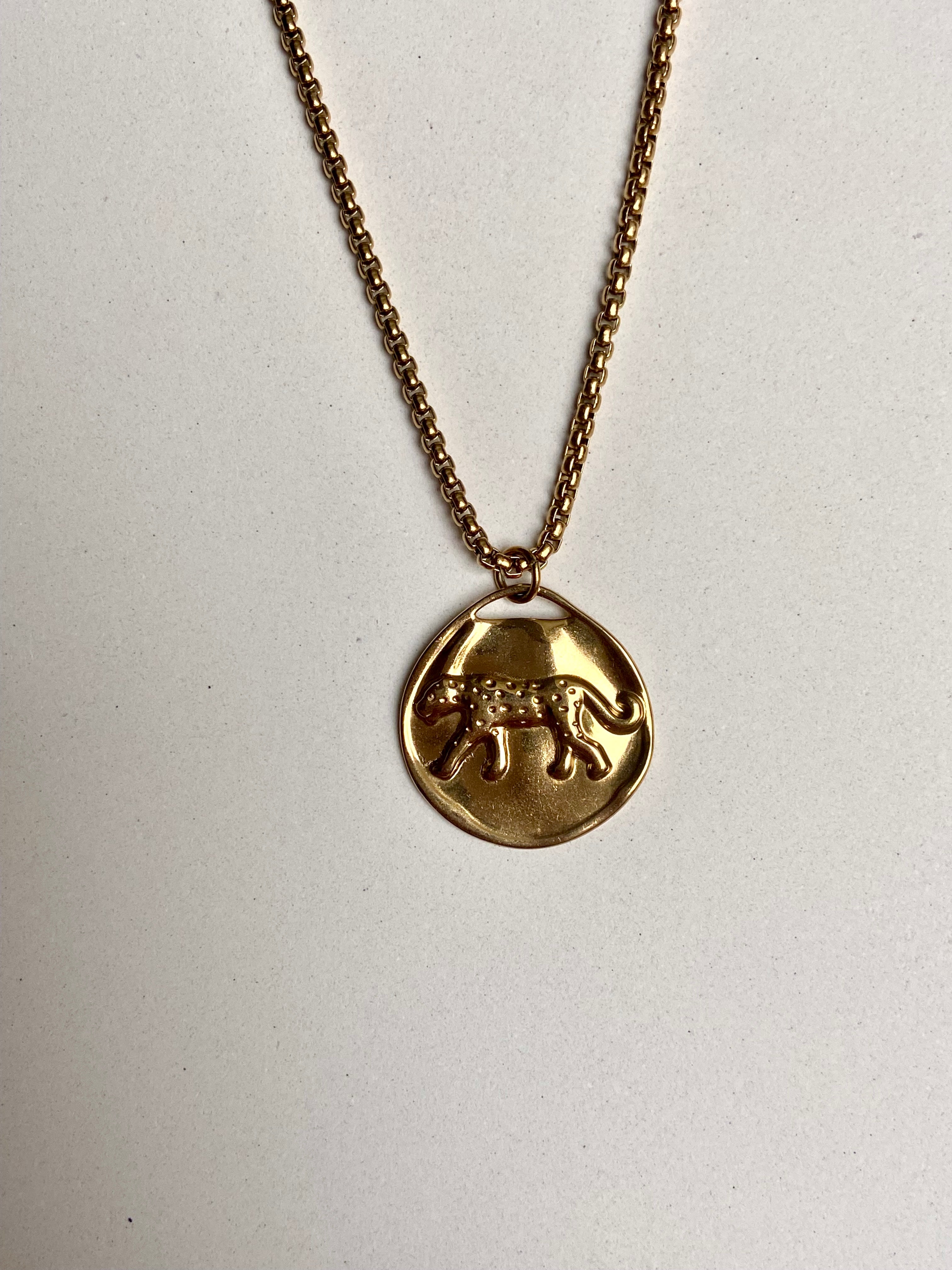 Leopard Medallion Necklace