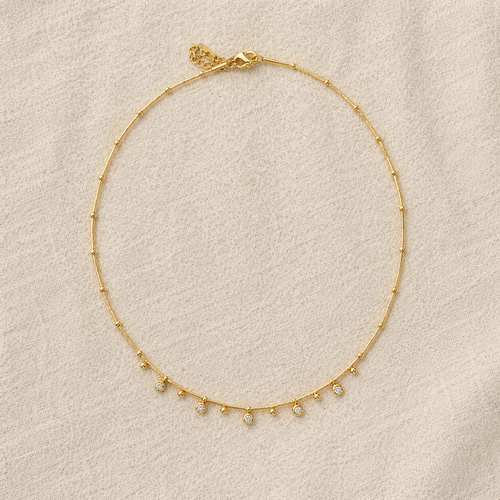 Clear Jewel Tide Necklace
