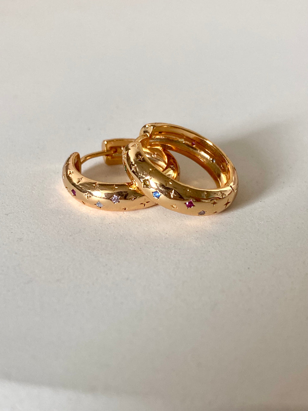 Starry Hoop Earrings