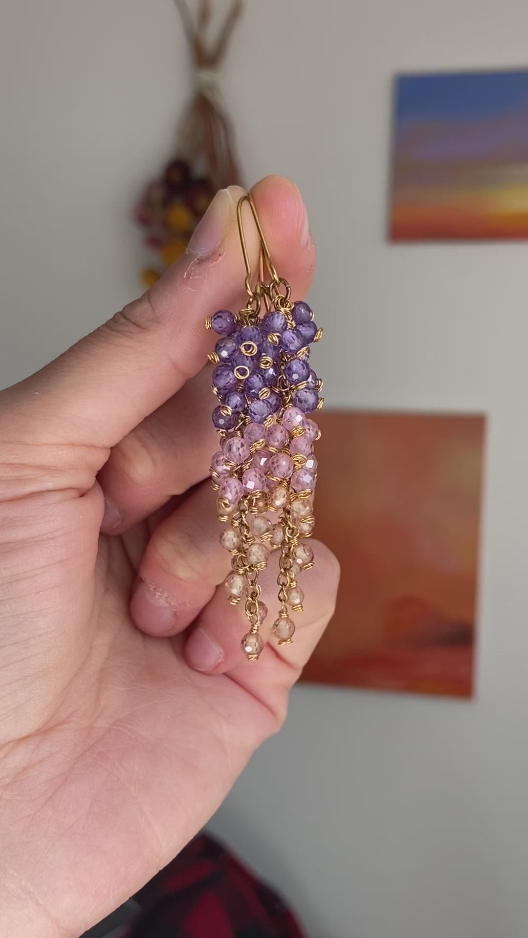 Rosé Cascade Earrings