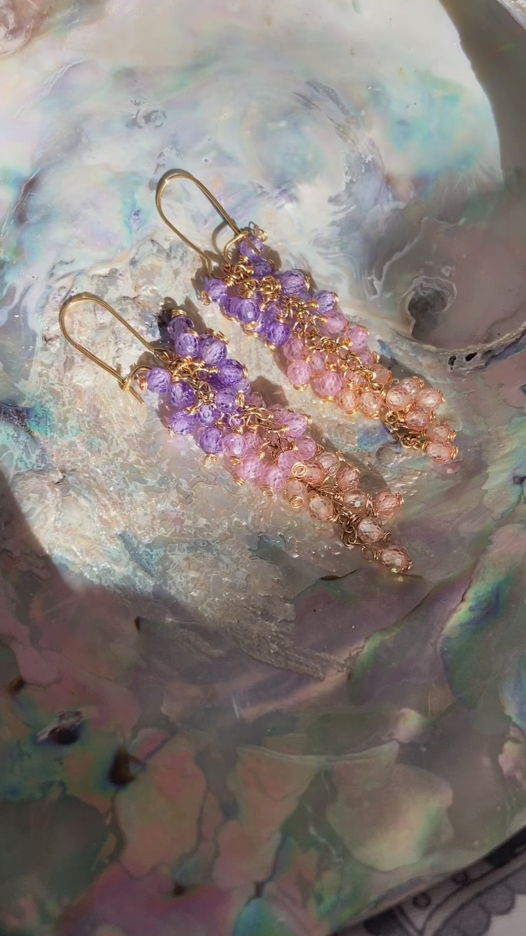 Rosé Cascade Earrings